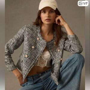 Maeve Double Breasted Tweed Jacket